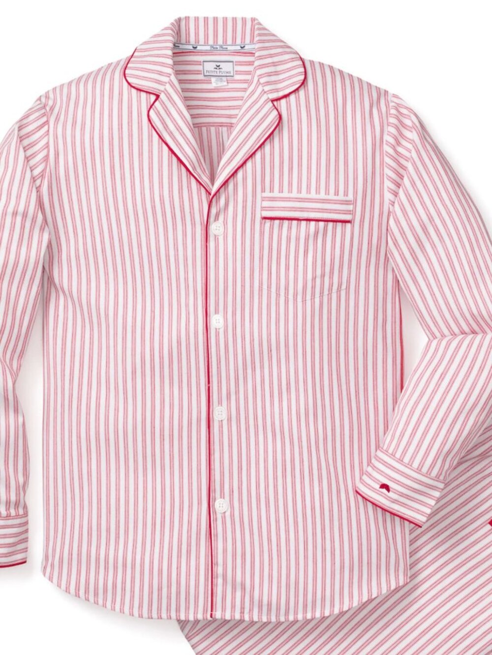 NWOT Petite Plume Men's Twill Pajama Shirt in Antique Red XL *Shirt Only*